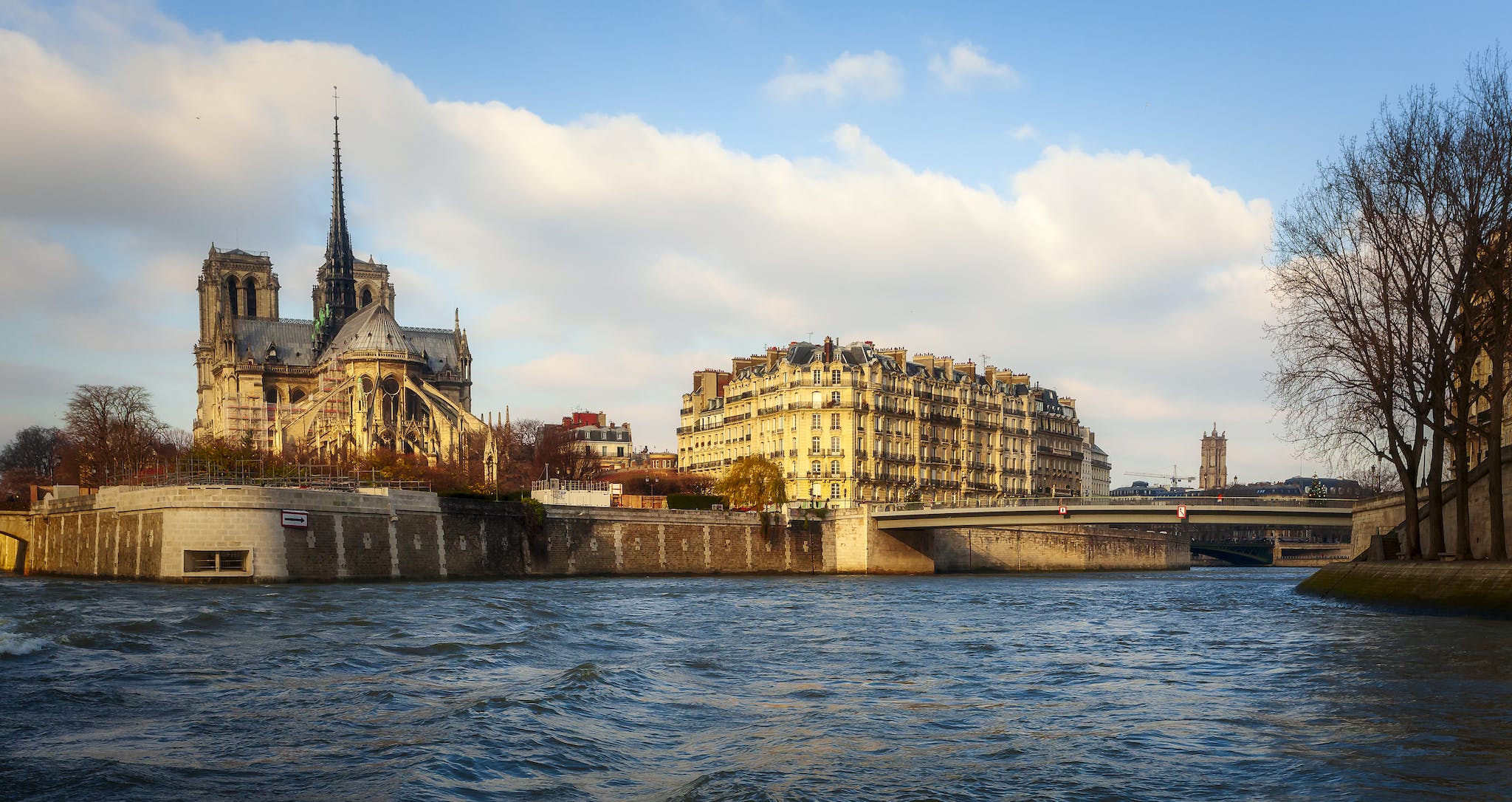 Notre Dame and Ile de la Cite in Paris, France